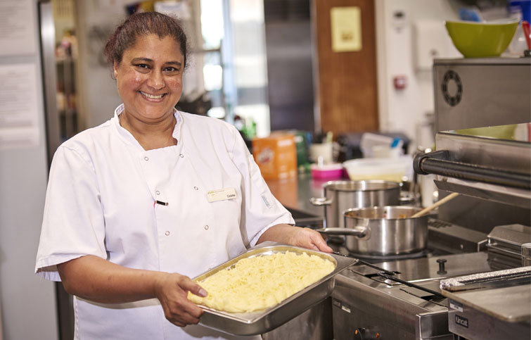 Image: homecooked food at St Helena Hospice