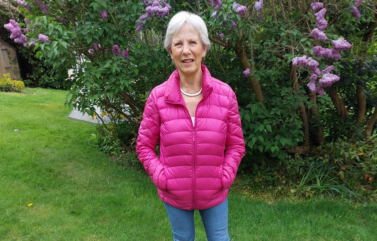 Image: Diane Foster who is taking part in Pier to Pier for St Helena Hospice