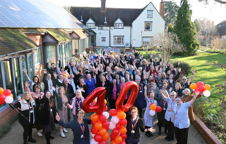 Image: Staff and volunteers at St Helena Hospice celebrate 40 years