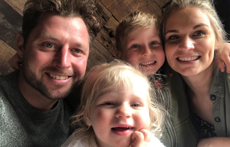 Image: The Barrow family who were supported by St Helena Hospice