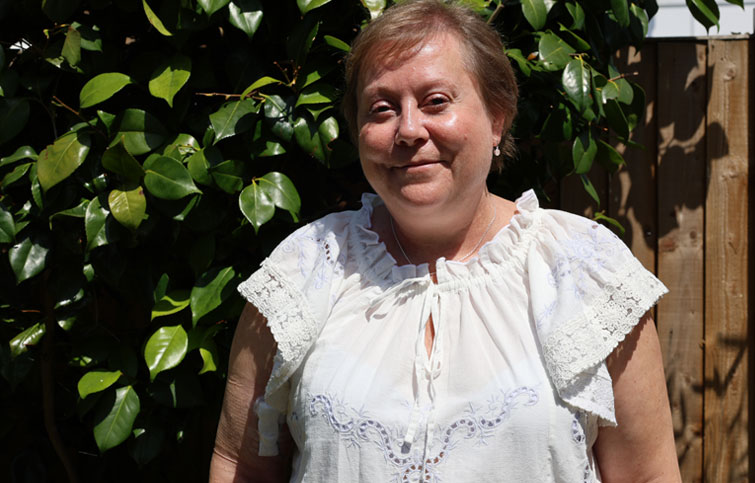 Image: Wendy Bixby who is being supported by St Helena Hospice