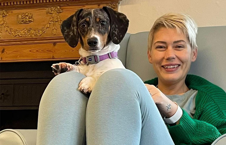 Image: Katie and dog