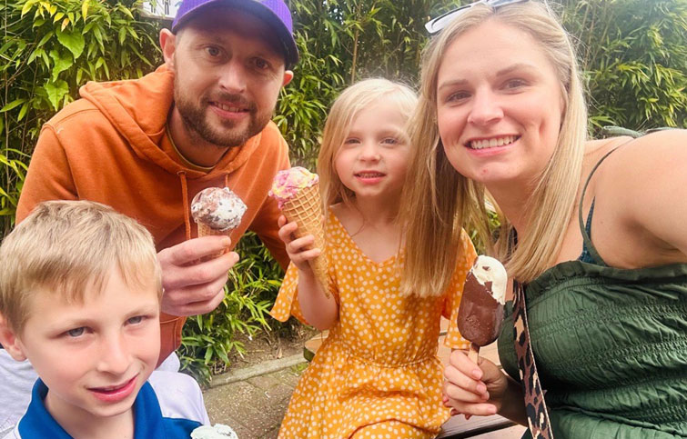 Image: The Barrow family who were supported by St Helena Hospice