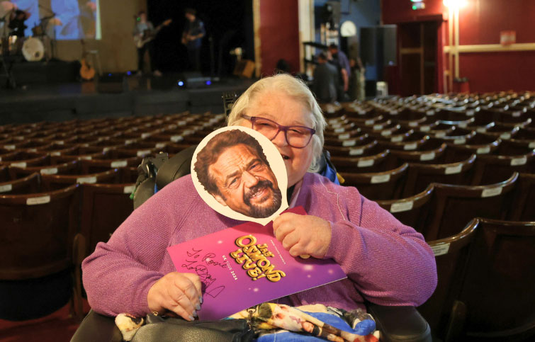 Image: Rosie, a St Helena Hospice patient, meets Jay Osmond
