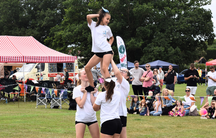 Performers dancing at the Colchester Fun Day