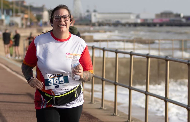 Image: Hannah who is running the London Marathon 2026 for St Helena Hospice