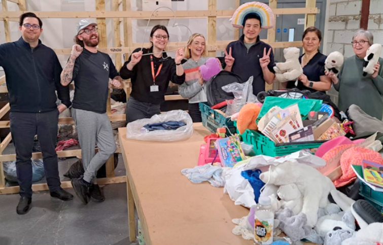 Volunteers at our donation centre sorting through donations