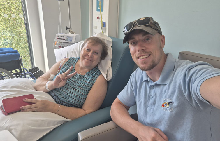 Image: Alex is running the Richmond Marathon to raise funds for St Helena Hospice which is supporting his mum