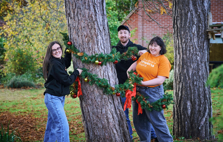 Image: St Helena Hospice fundraisers in the hospice garden