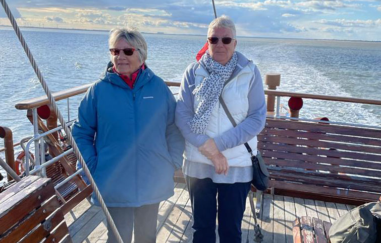 Image: sisters Julie and Sue