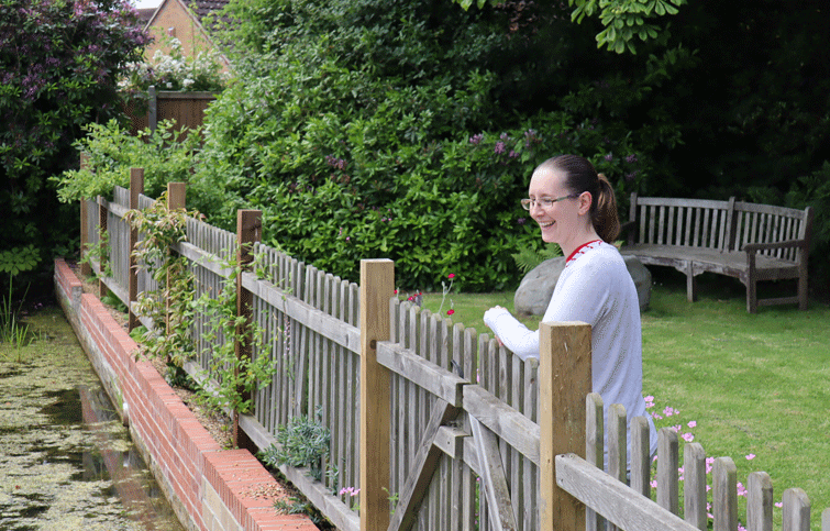 Image: Emma in the Hospice garden