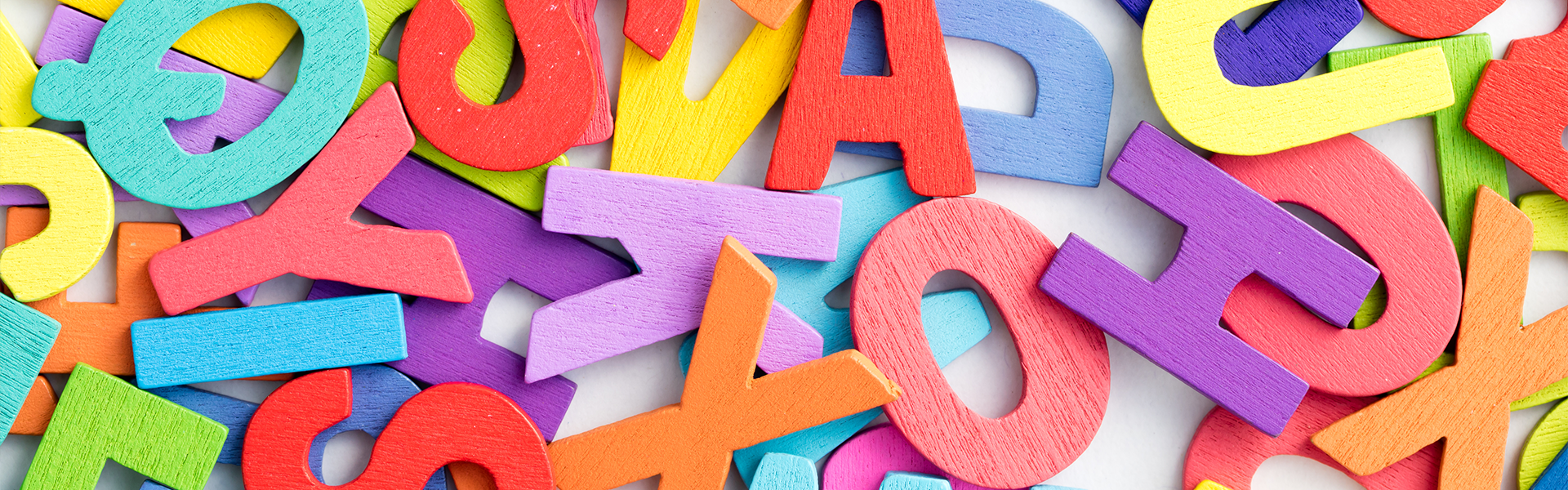 Jumble of letters of the alphabet