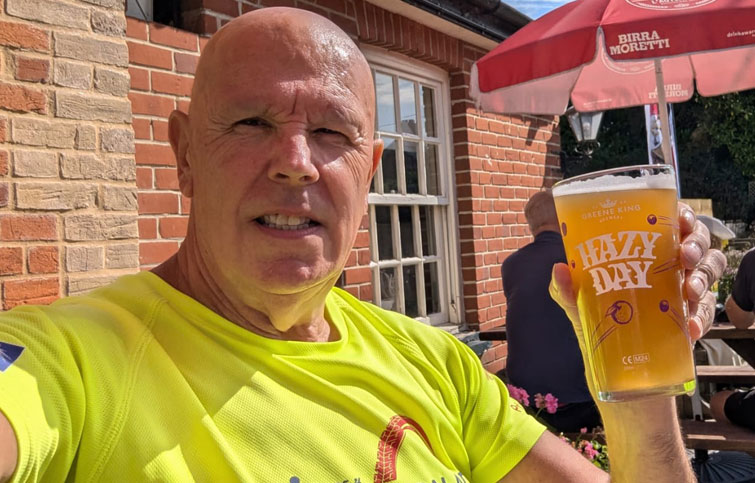 Image: Alan whose daughter Jess is walking Pier to Pier for St Helena Hospice