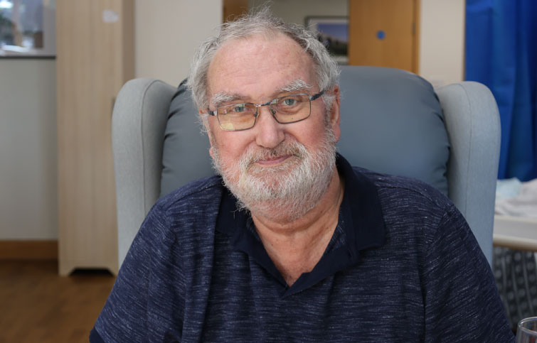 Image: Kit, who is currently staying at St Helena Hospice, recorded his end of life choices on the My Care Choices Register with the support of his community nurse specialist (CNS) at home