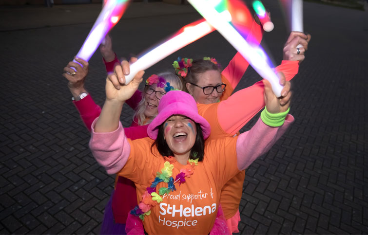 Image: participants at St Helena Hospice Midnight Walk event