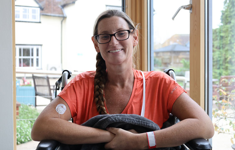 Image: Julie spent her birthday at St Helena Hospice