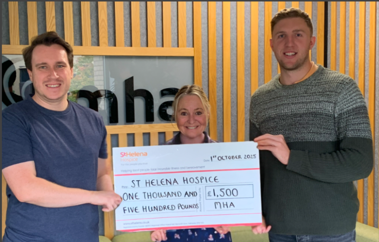 MHA make a donation as part of the Corporate Membership Scheme