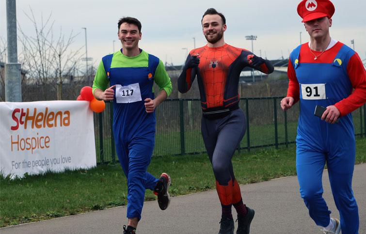 Image: 10k runners at St Helena Hospice Hero Run
