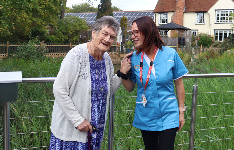 Image: Pamela and Ruth at St Helena Hospice day centre for Good Days Community Club