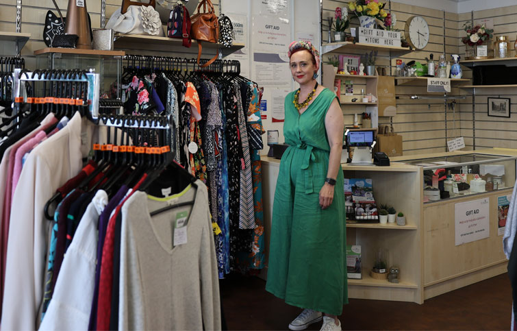 Image: Joanne Hill, assistant manager of the St Helena Hospice charity shop in Halstead