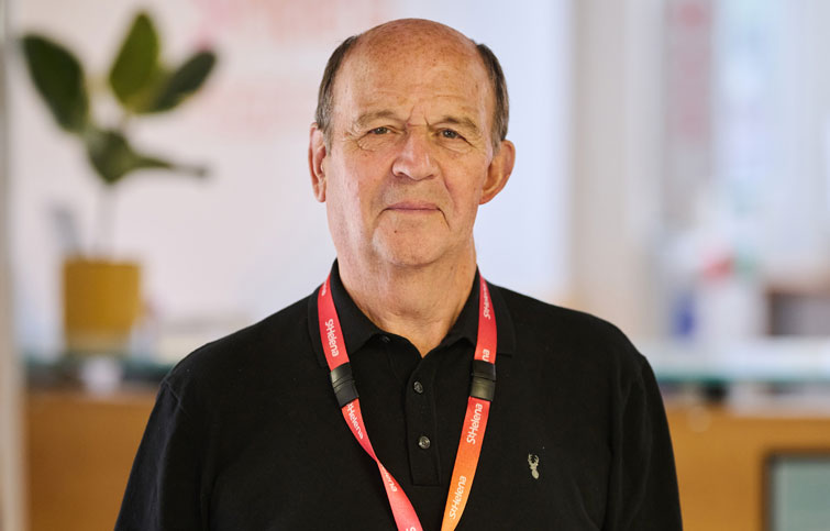 Image: Stuart is a volunteer in the people and culture team at St Helena Hospice