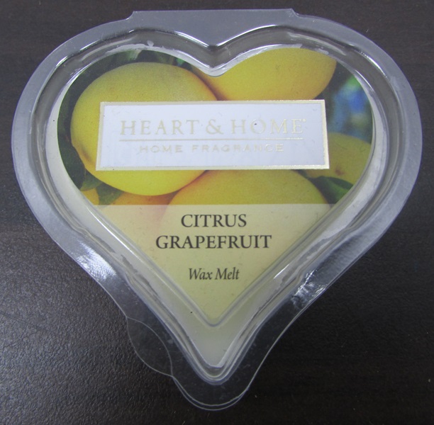 Heart & Home Scented Heart Wax Melt, Citrus Grapefruit, 26g