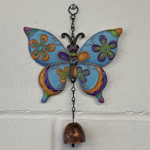 Roots & Shoots Bright Blue Butterfly Windchime