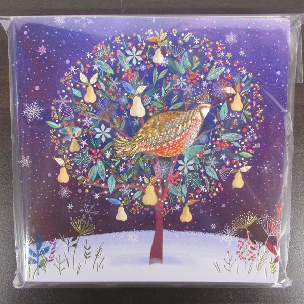 Christmas Cards 10 Pack - Golden Partridge