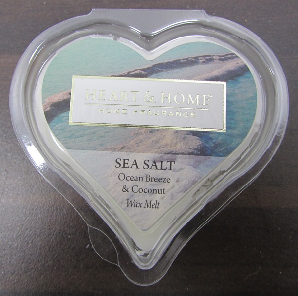 Heart & Home Scented Heart Wax Melt, Sea Salt, 26g